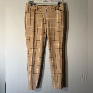 Express Women’s Tan Plaid Chinos